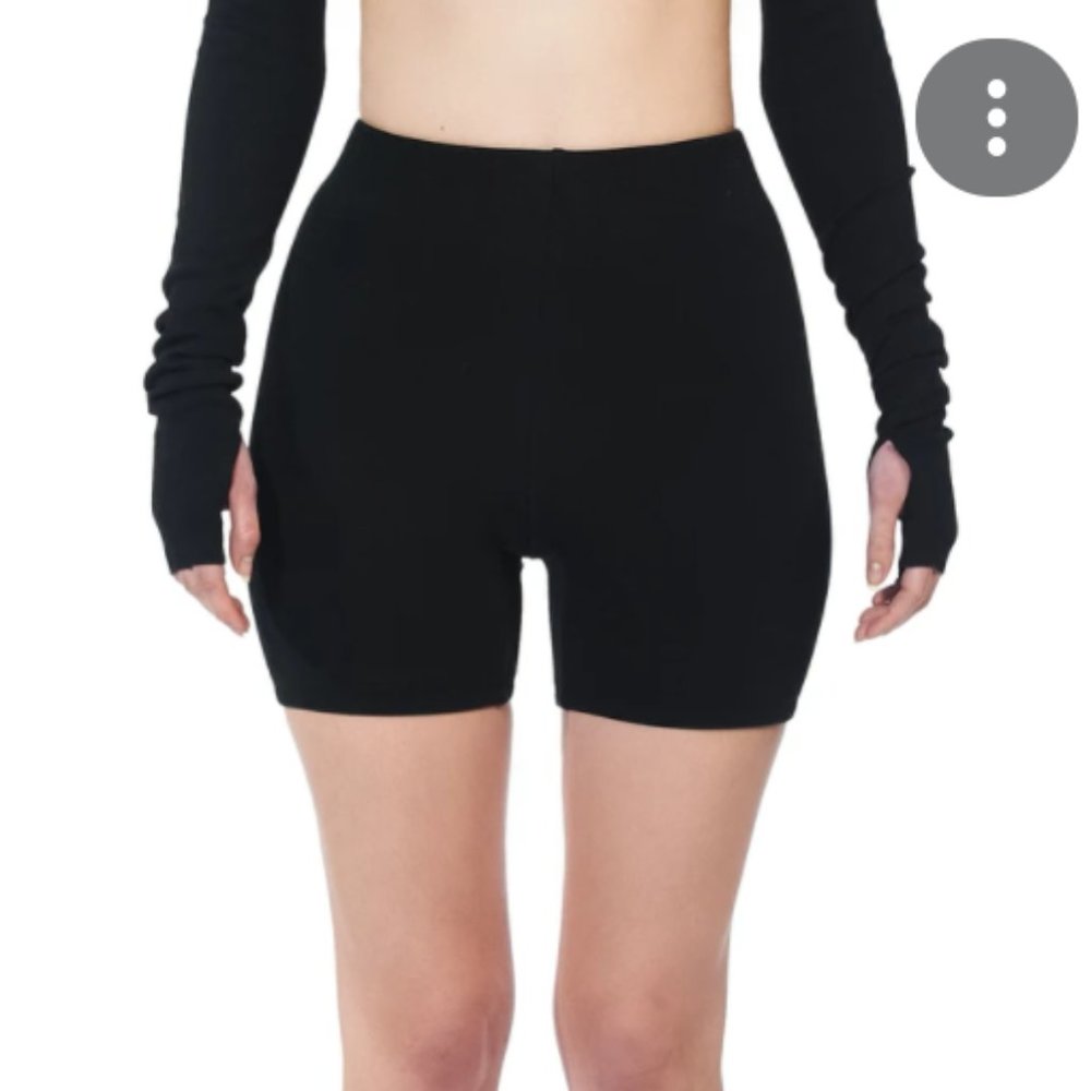 Mymummadeit Black Cotton Bike Shorts